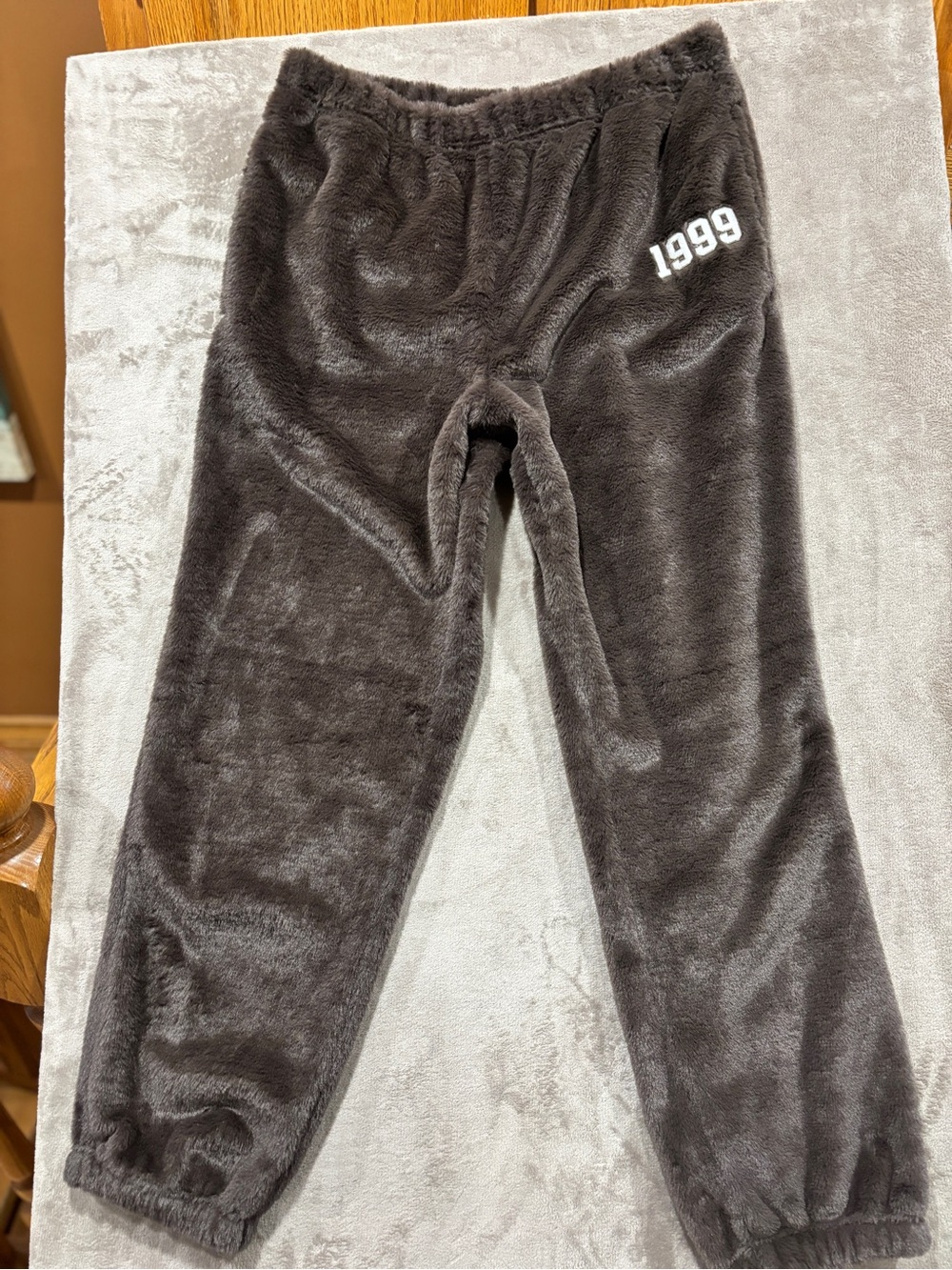 Plush Fleece Lounge Pants - Brown
